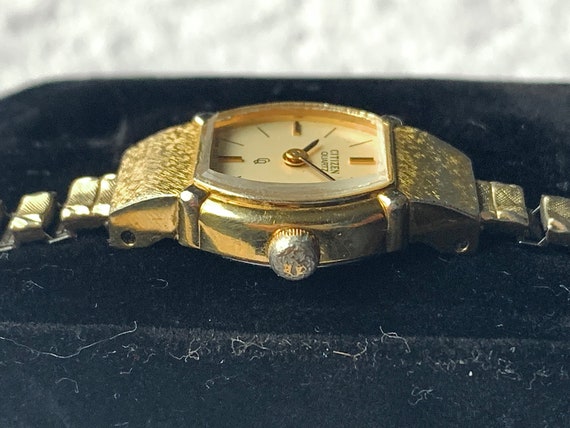 Vintage Citizen CQ Gold Plated Stainless Steel Quartz Ladies  display picture 3