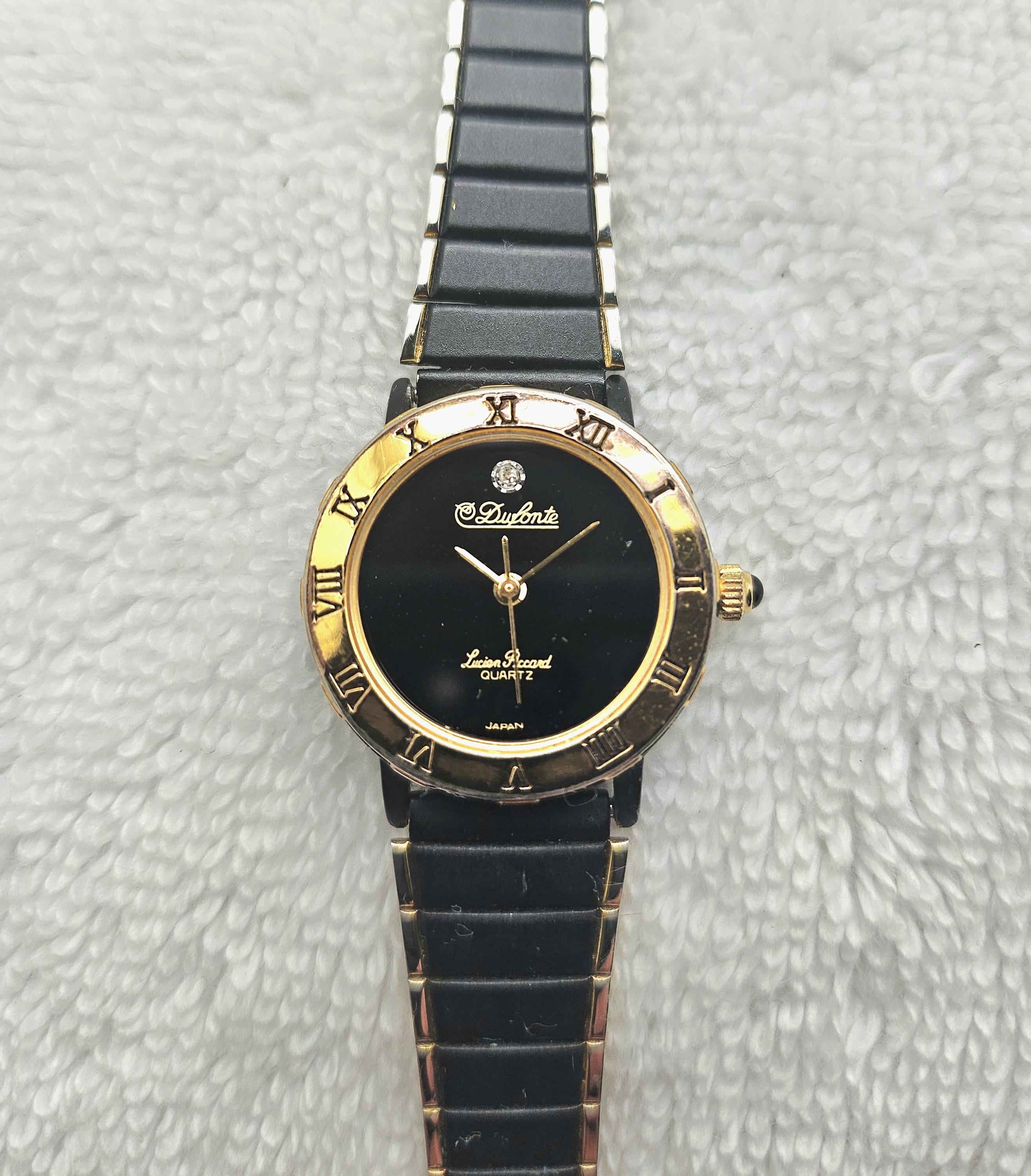 Women’s Vintage Dufonte by Lucien Piccard watch with genuine diamonds ✨ NOS Dufonte By Lucien Picard Quartz Watch Diamond Dial ALL  main image 2