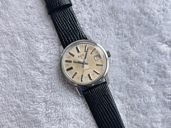 Vintage Elgin Automatic Date Register Stainless S… - image 5