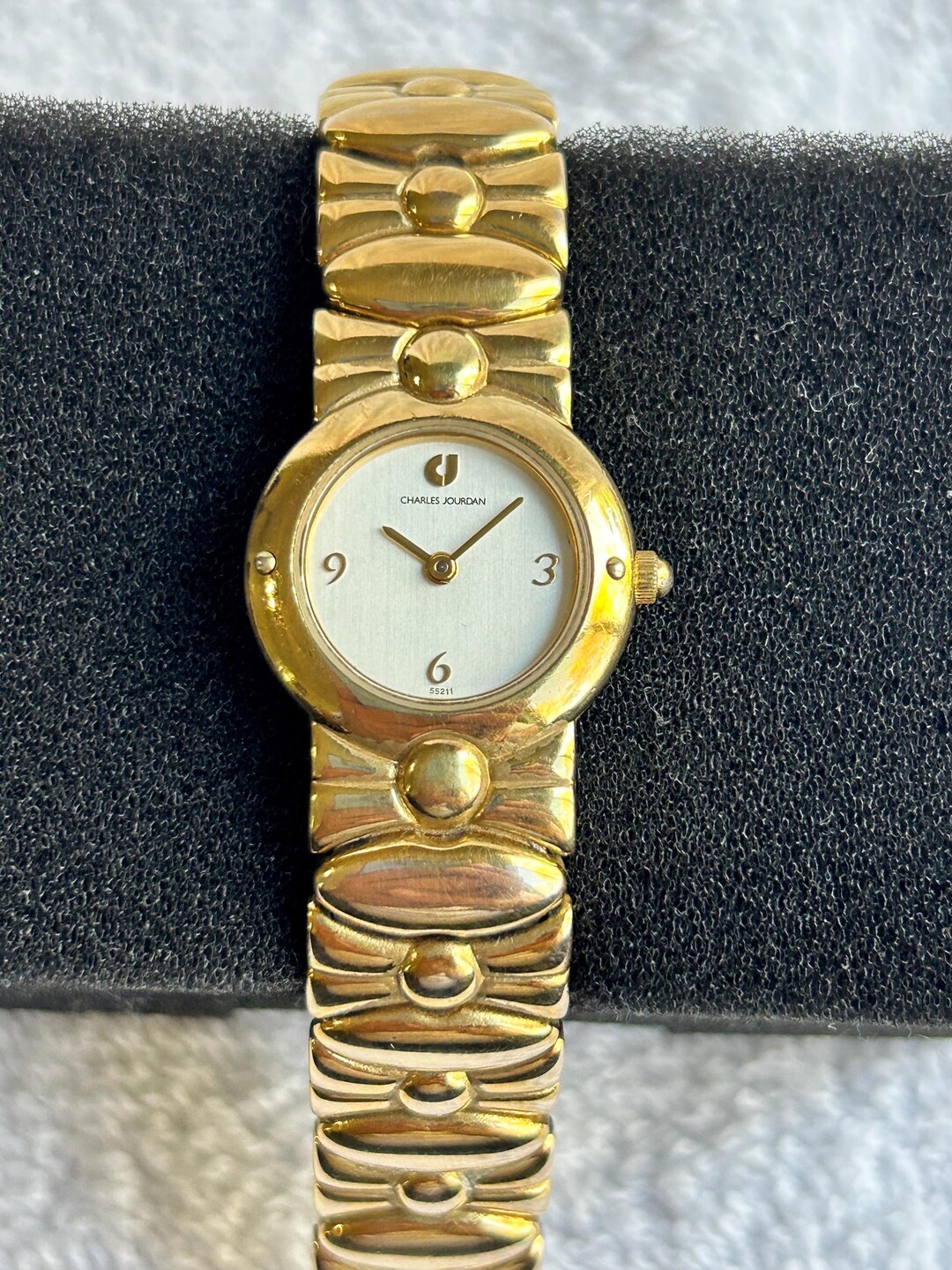 Vintage Charles Jourdan Paris France, Gold Plated on Steel Case
