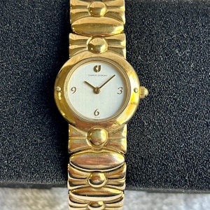 Vintage Charles Jourdan Paris France, Gold plated on Steel Case, Quartz, Cocktail Watch.