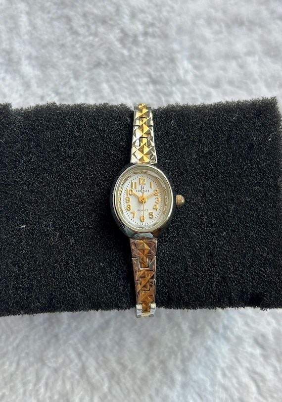 Vintage Berenger Two-Tone Gold & Stainless-Steel Stainless-Steel Japan Tiny Cocktail Quartz Watch View 2