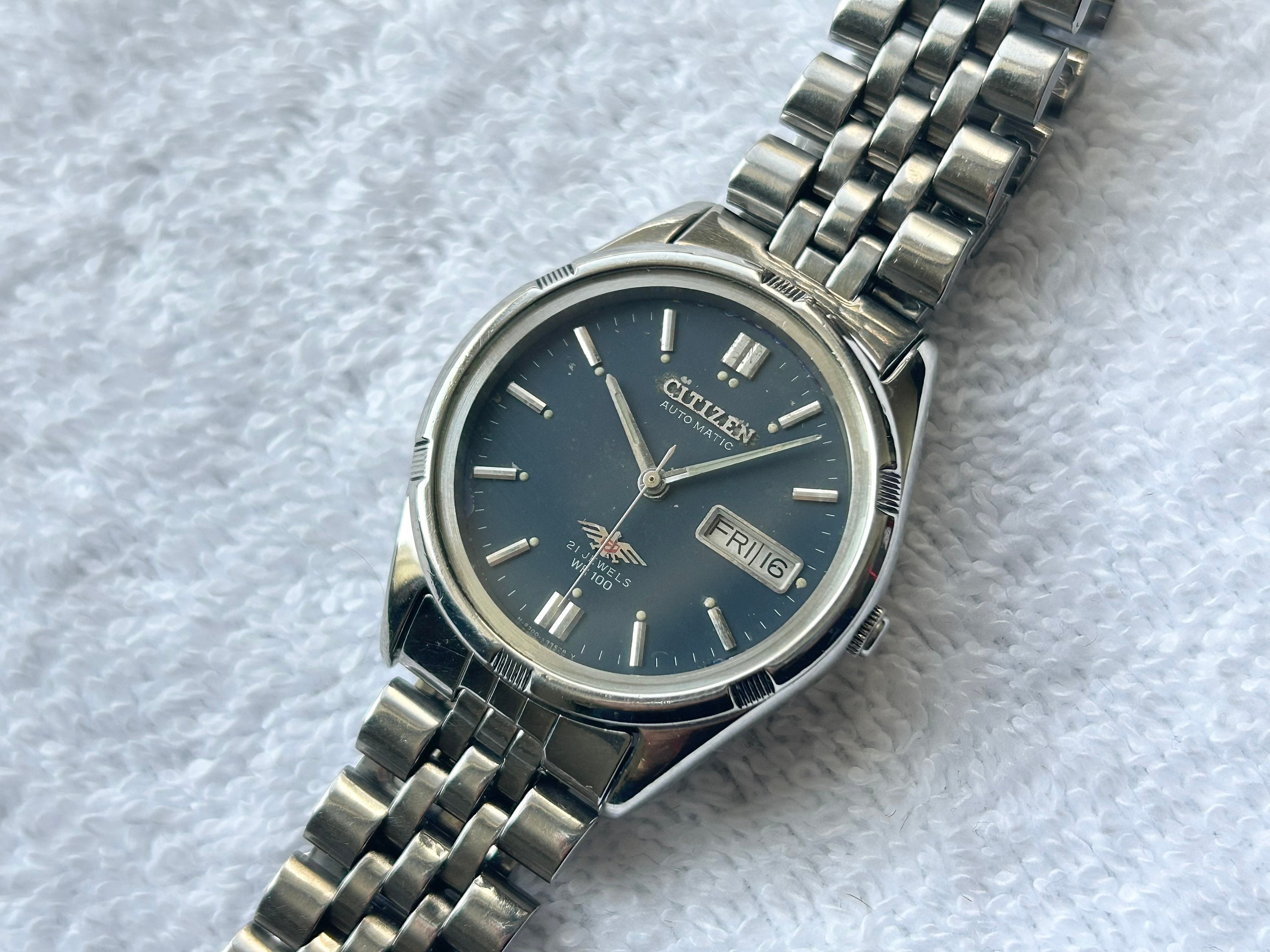 Vintage Citizen Automatic 21 Jewels English arabic Quick Set Day date Luminescent Watch Etsy