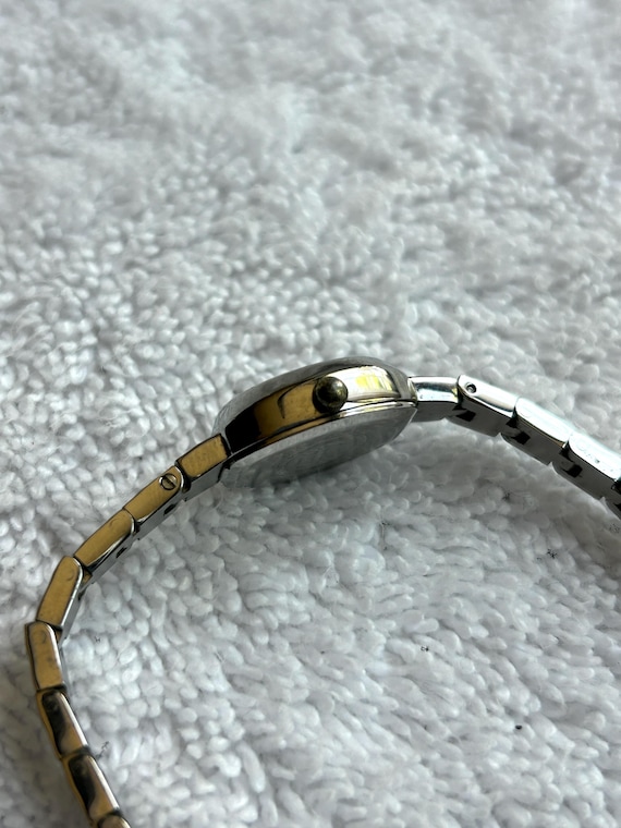Vintage Berenger Two-Tone Gold & Stainless-Steel Stainless-Steel Japan Tiny Cocktail Quartz Watch View 5