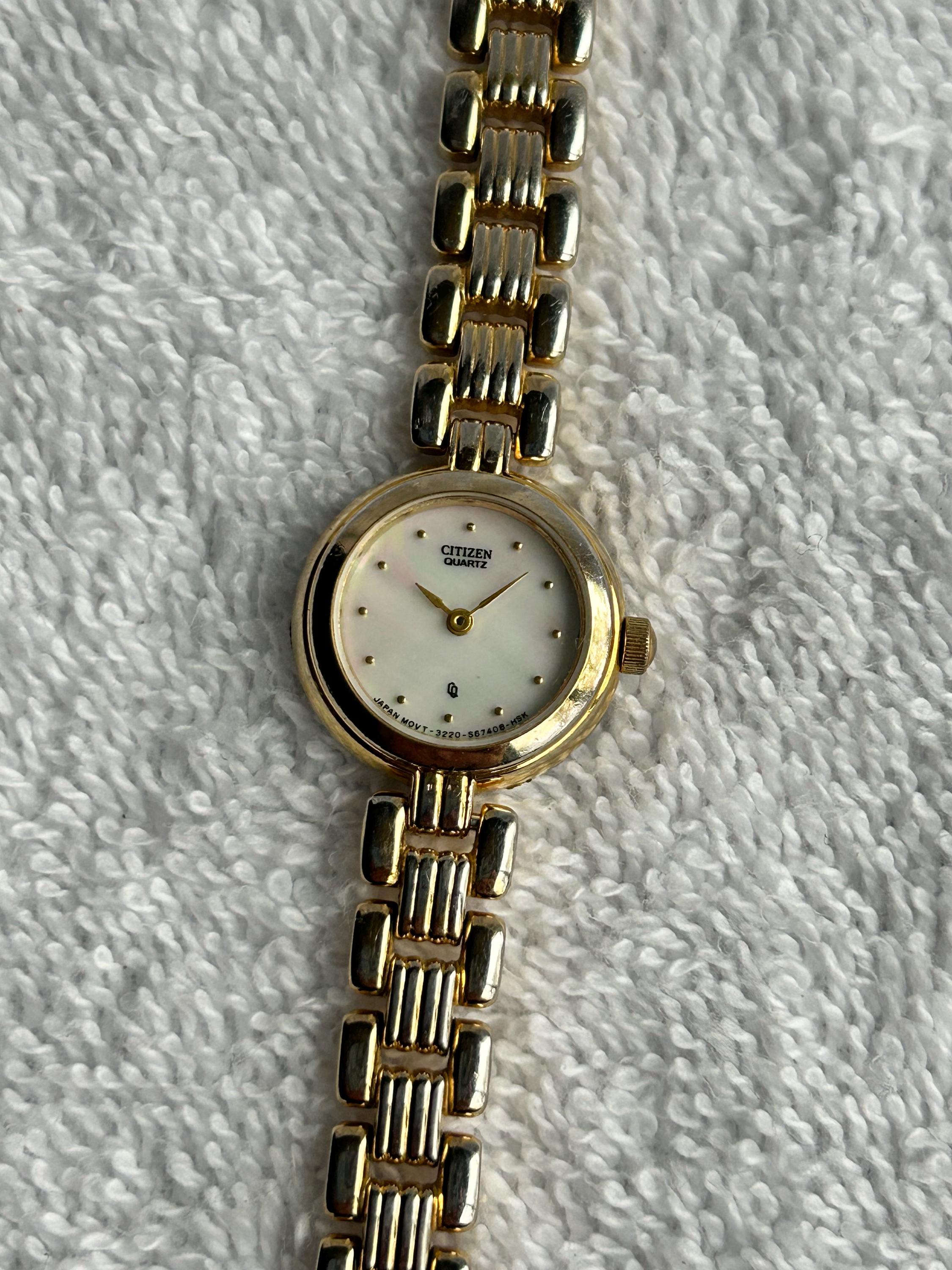 Citizen vintage gold bracelet mother of pearl watch Citizen Women main image 4