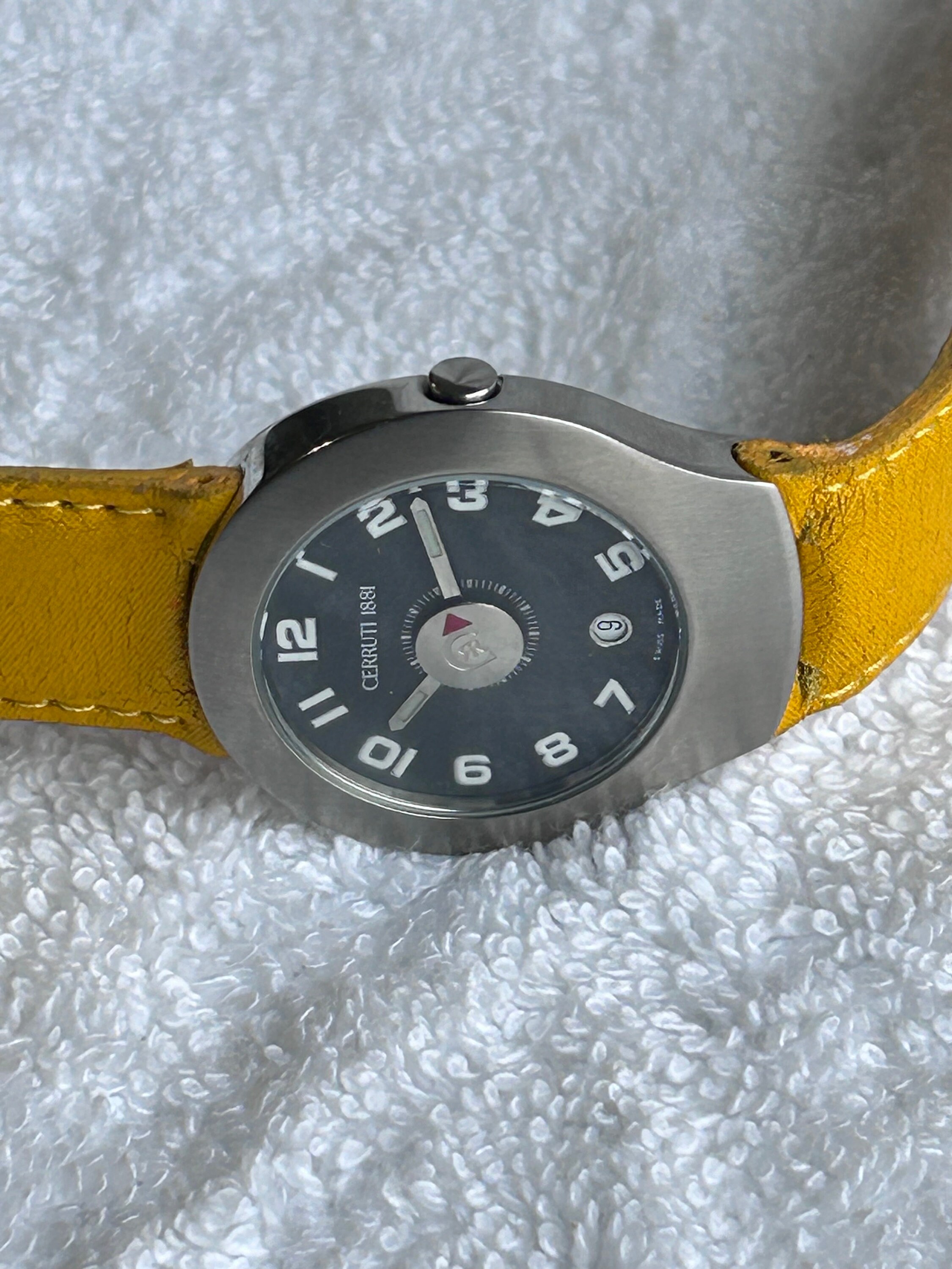 Vintage Cerruti 1881 50 Meters Date Quartz Stainless Steel 