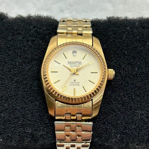 Vintage Croton Diamond Ladies Watch Gold Tone - Dead Battery Vintage Manhattan By Croton Womens Gold Rhinestone Watch  main image 4