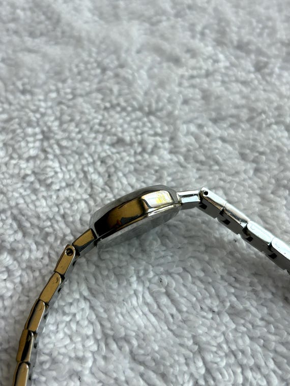 Vintage Berenger Two-Tone Gold & Stainless-Steel Stainless-Steel Japan Tiny Cocktail Quartz Watch View 6