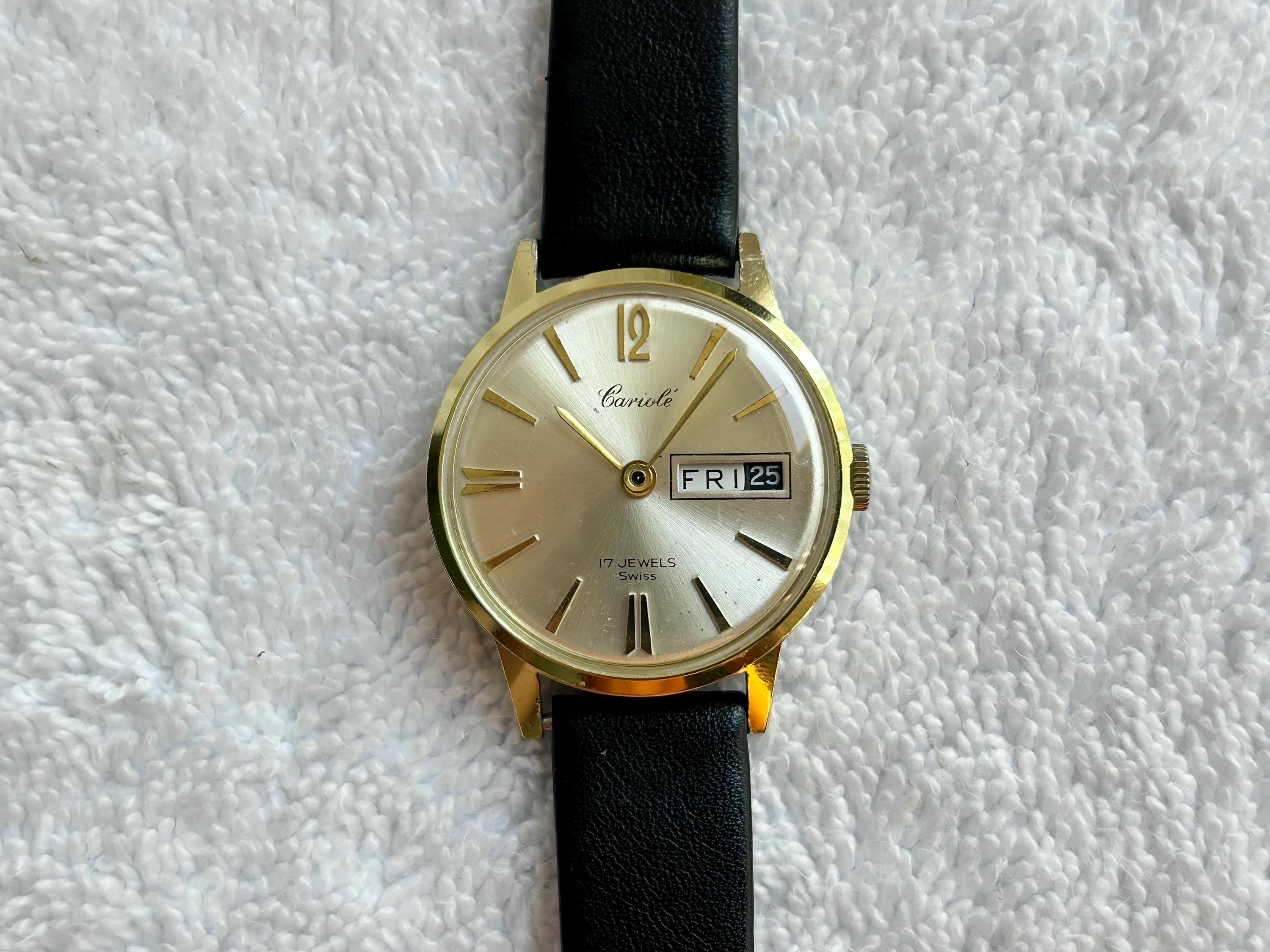 Vintage Cariole 17 Jewels Mechanical Hand-winding Gold Plated