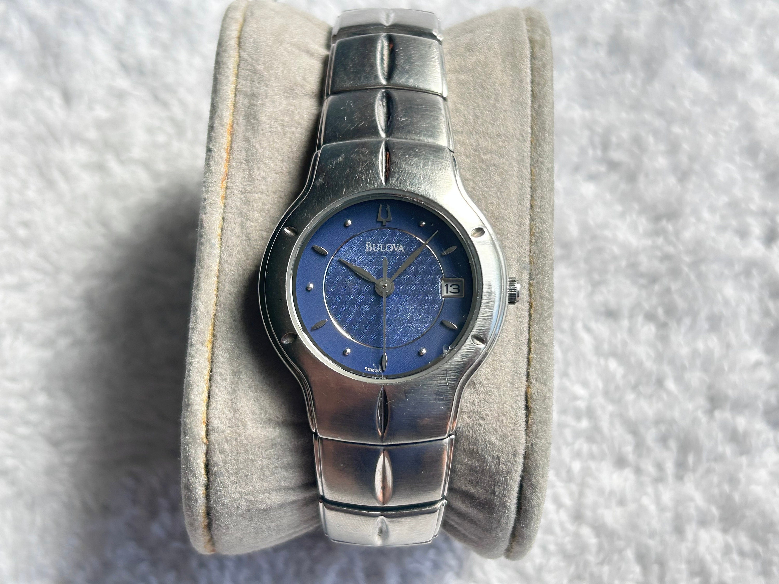 Bulova Sureyor Men's Blue Dial Classic Stainless Steel Watch