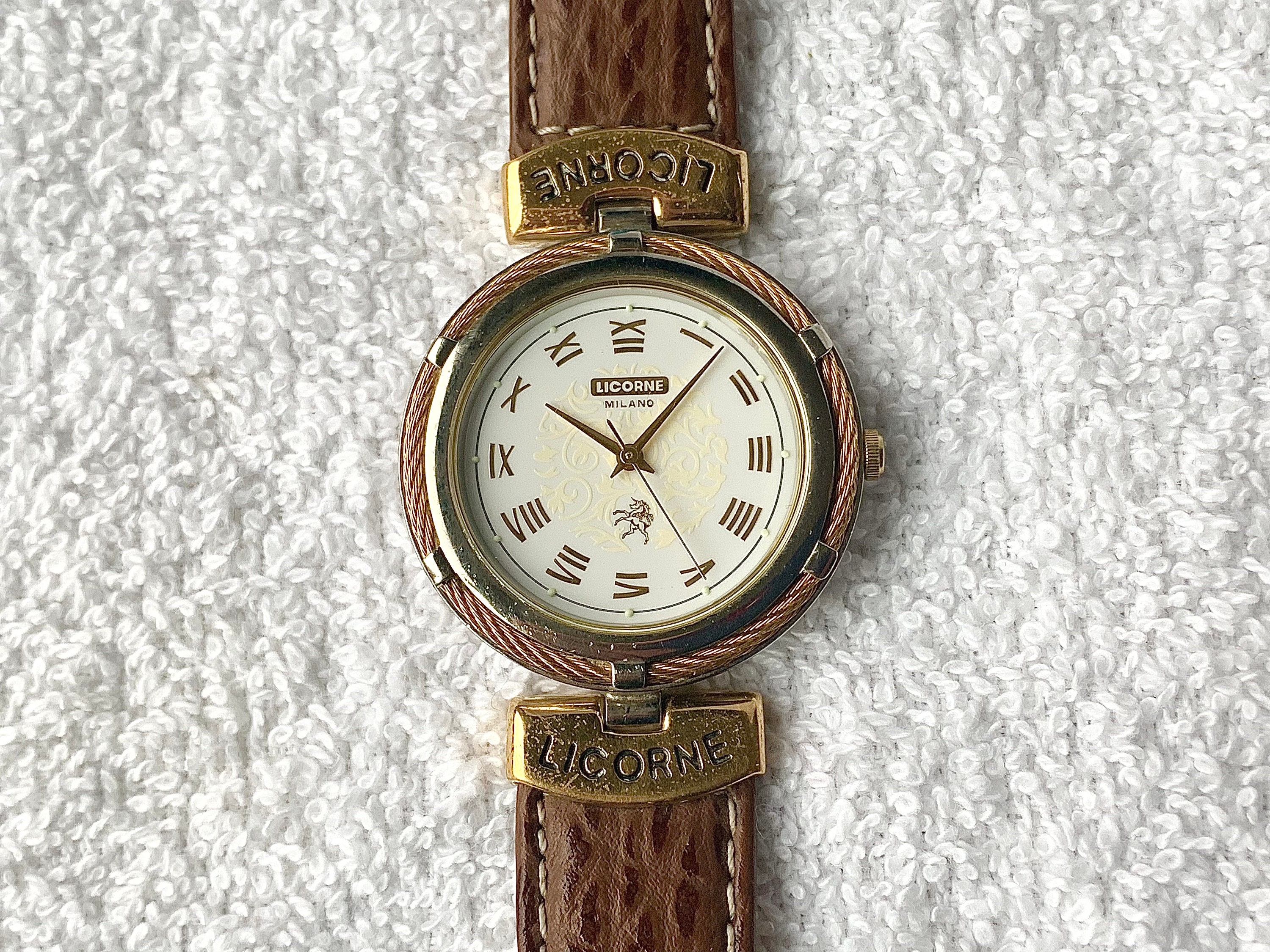 Licorne Milano Italy Womens Luxury Watch Works New Battery Liz Claiborne Vintage Ladies Two-Tone Quartz Watch New  main image 4