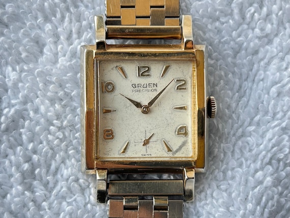 Montre Vintage Gruen Precision 10K RGP 17 Jewels - Modèle 202-268A - À Réparer (probablement Bloquée)