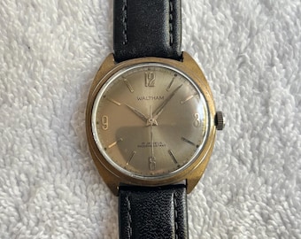 Vintage Waltham 17 Jewels Mechanical Hand-Winding Stainless Steel Swiss Made Watch
