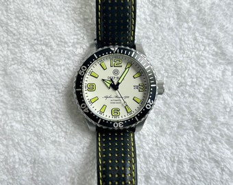 Reloj automático de precisión para buceo Modern Deep Blue Alpha Marine 500 M con 24 joyas y caja de acero inoxidable.