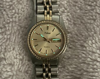 Vintage Pulsar by Seiko Two-tone Gold-plated Stainless Steel