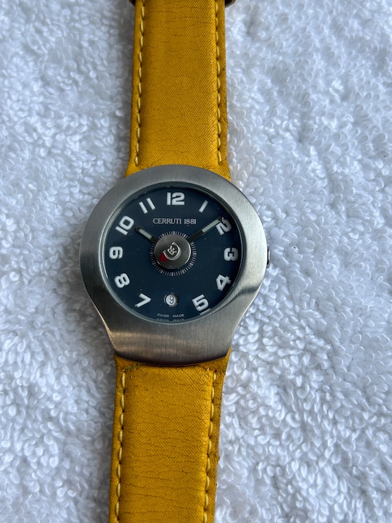 Vintage Cerruti 1881 50 Meters Date Quartz Stainless Steel Swiss Made Wristwatch. Etsy