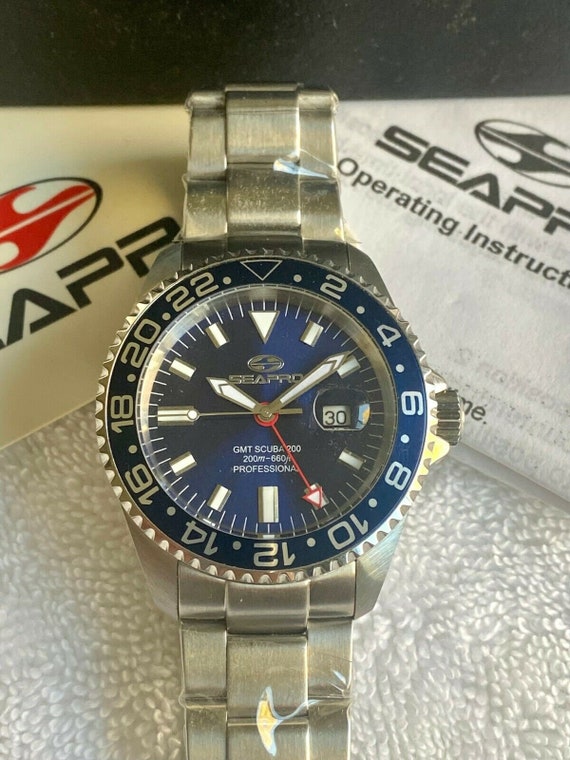 Seapro GMT Scuba Professional Diver 200 Meter 660 FT Date