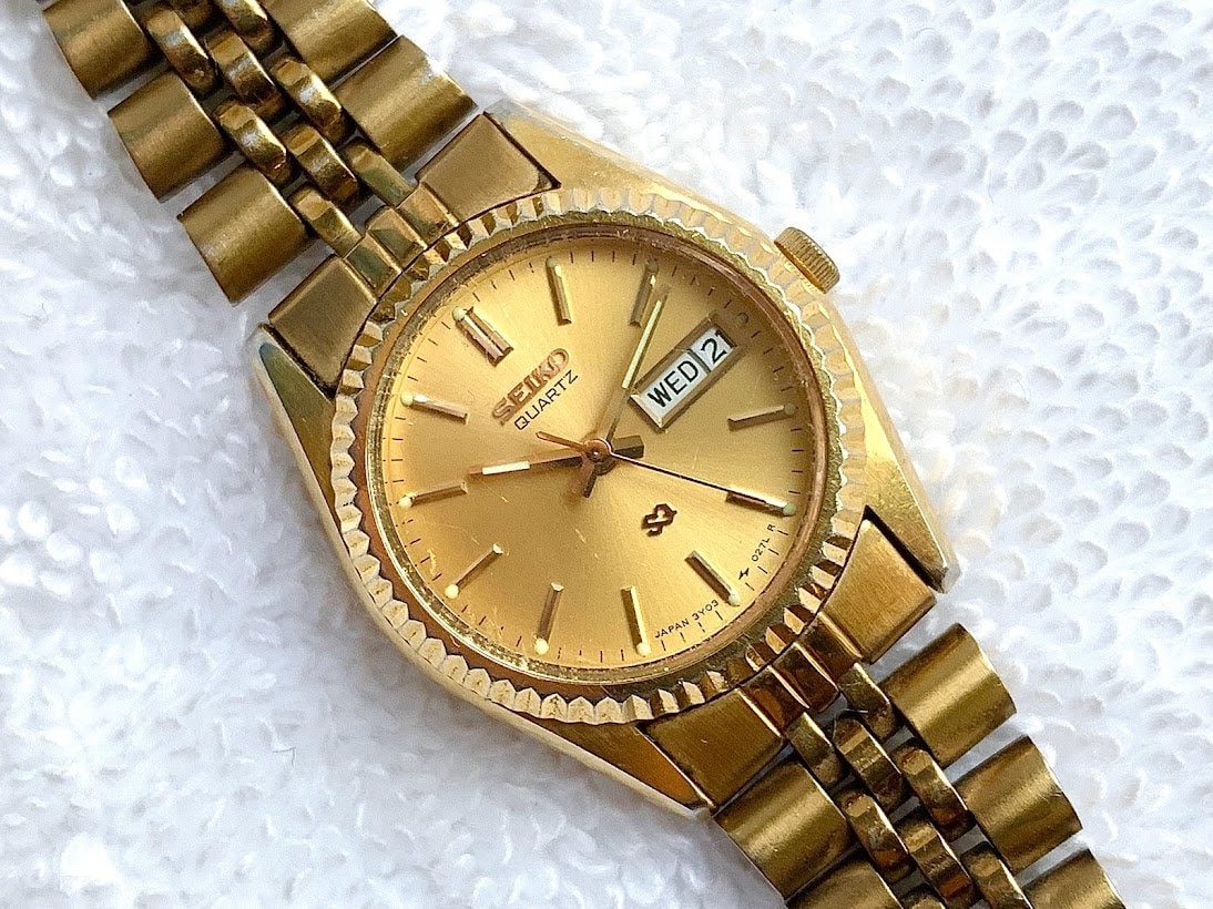 Vintage Seiko S3 Gold Plated Stainless Steel Luminescent Day - Etsy