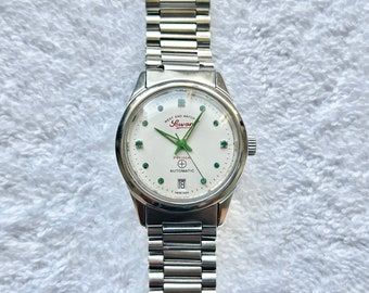 Vintage West End Watch Co. Sowar Prima Automatic Green Crystals Swiss Made Wristwatch