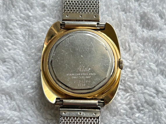 Vintage Mido Multistar Datoday Day/Date Gold Plat… - image 5