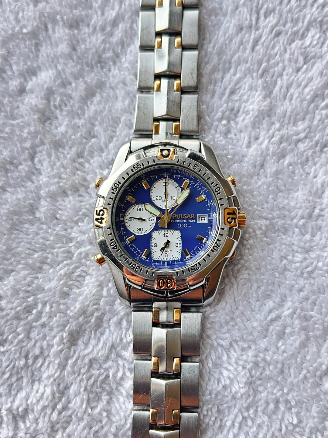 冬ギフト  Vintage Pulsar by Seiko Chronograph Tachymeter Alarm Two 時計