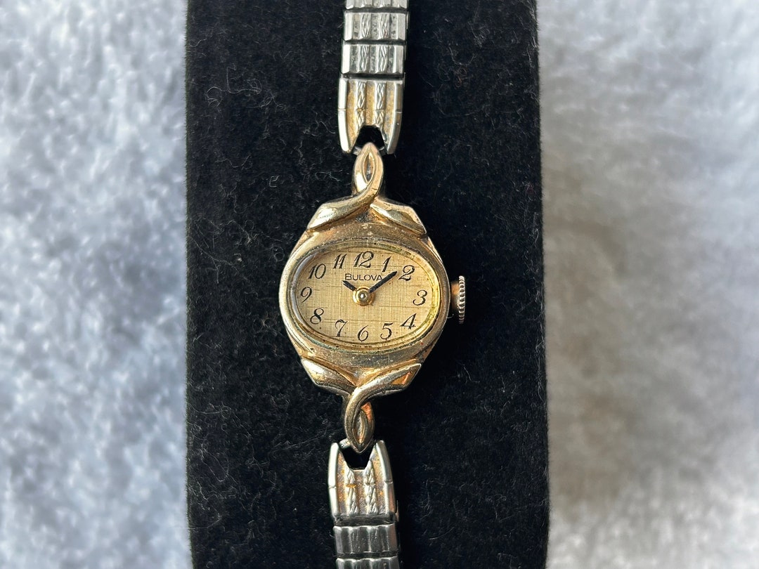 SWISS老舗　BULOVA 17石レディース手巻き腕時計　稼動品　♪ BULOVA◇ブローバ◇17石◇K18◇無垢◇手巻き式 - カバシマヤ