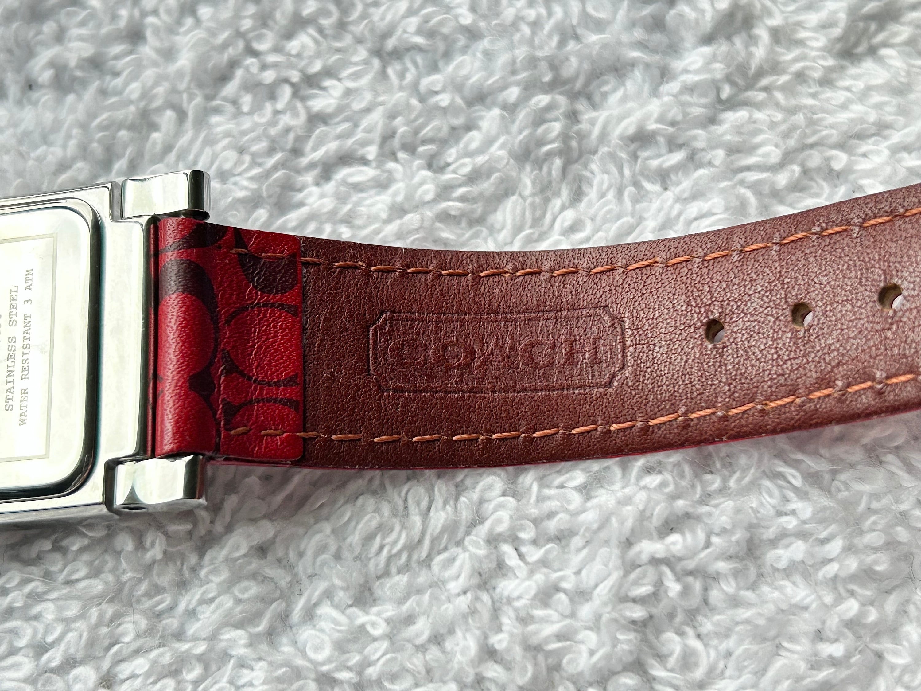 Coach Tank Stainless Steel Quartz Swiss Made Watch W/ Box