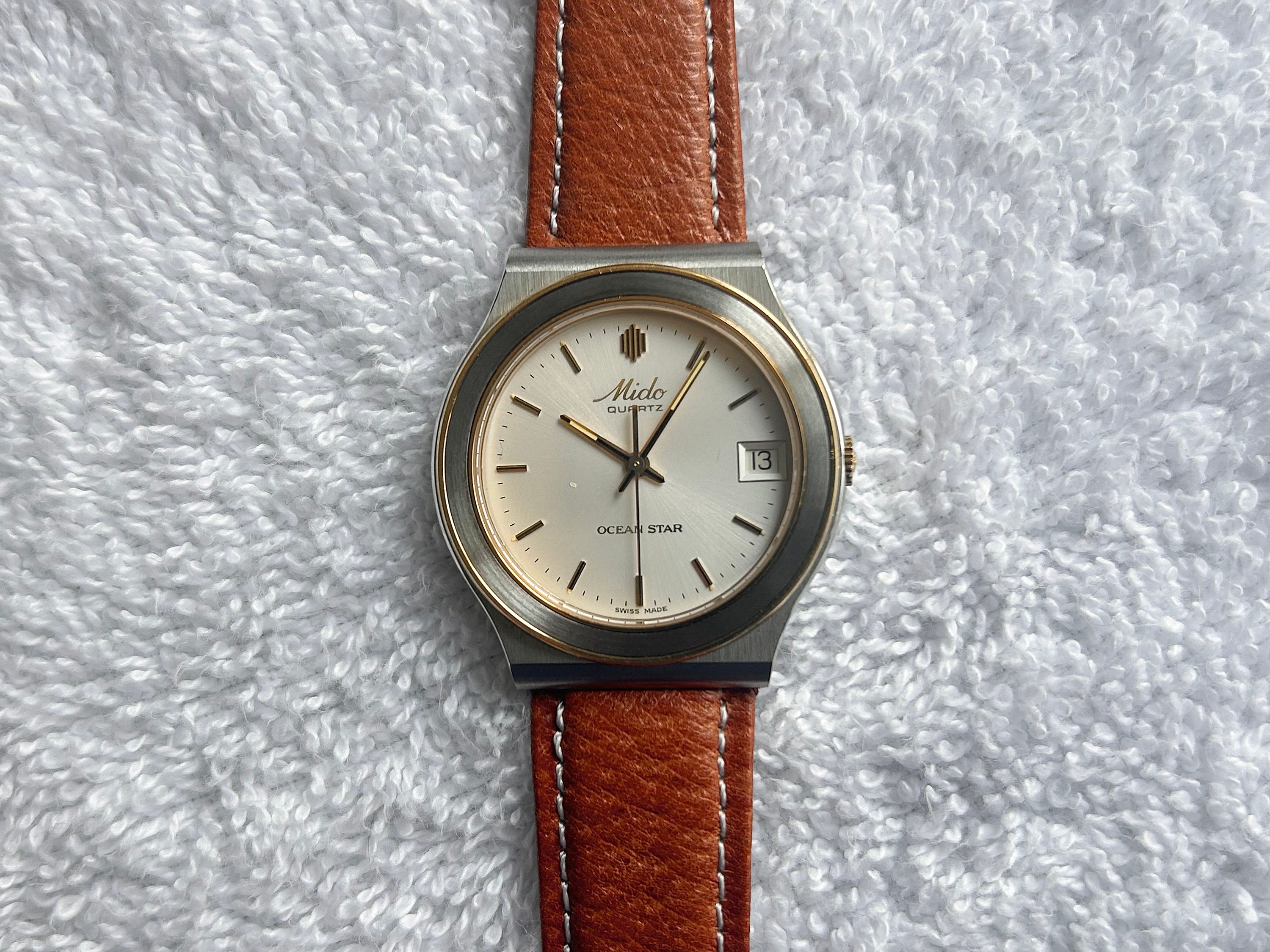 Vintage Mido Ocean Star 1998 Edelstahl Quarz Uhr in der Schweiz Etsy