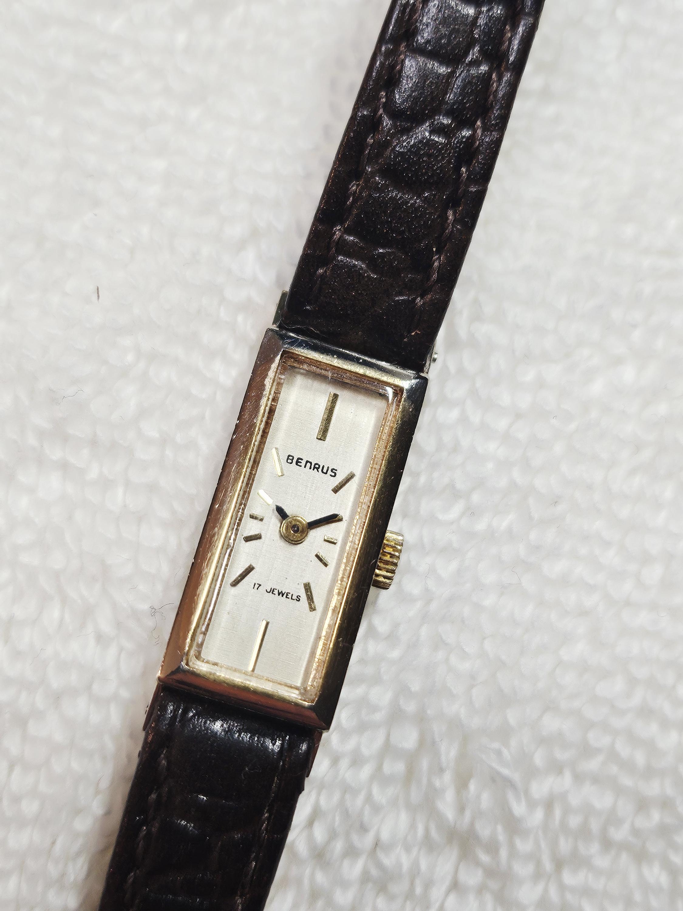 Benrus 17 Jewels Women’s Wind Up Antique Vintage Watch Works Perfectly Swiss Vintage Benrus 17 Jewels Stainless Steel Ladies Windup Watch  main image 4