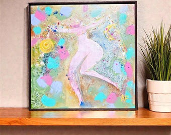 Oryginalny obraz sztuki ludowej / Dekoracje niebiańskie / Księżyc / Gwiazdy / Słońce / Panel drewniany / Złote detale