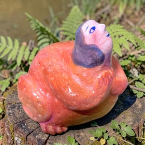 Handmade Frog Woman Figurine: Weird Sculpture Art Doll / OOAK/ Curio / Statuette