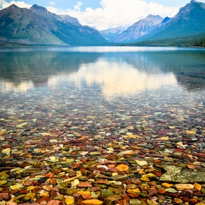 Lake McDonald Photography Print: Glacier National Park Lake House Decor