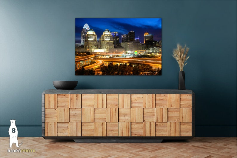 Cincinnati Ohio City Skyline Photography Available as Archival Paper, Canvas, & Metal Fine Art Prints image 6