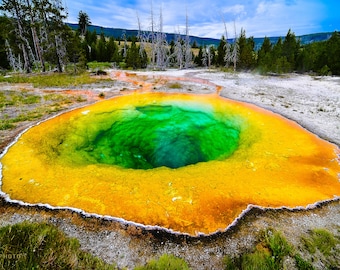 Yellowstone's Morning Glory Pool Photography: Fine Art Print
