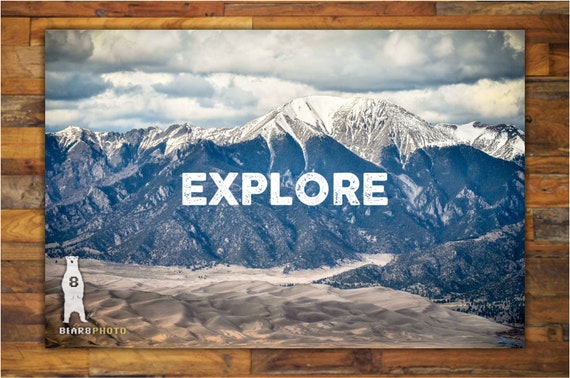 Explore Wanderlust Art Inspirational Quote Adventure Etsy