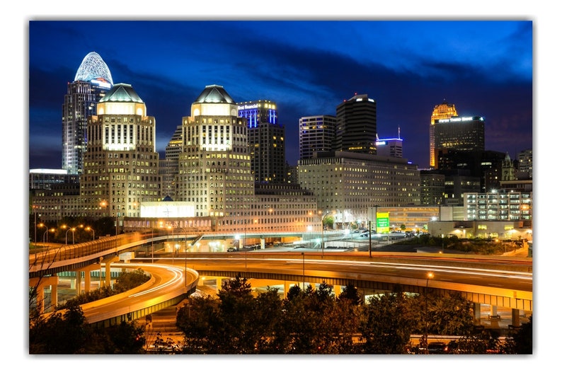 Cincinnati Ohio City Skyline Photography Available as Archival Paper, Canvas, & Metal Fine Art Prints image 8