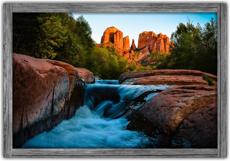 Cathedral Rock seen from Oak Creek, Sedona AZ, Red Rocks Photography Available as Archival Paper, Canvas, & Metal Fine Art Prints image 7