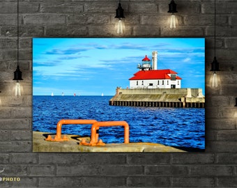Duluth, MN, Lighthouse Fine Art Prints - Available as Paper, Canvas, & Metal Prints