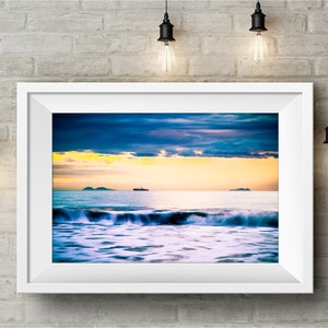 Coronado Beach, CA - Seascape Sunset Decor - Available as Paper, Canvas, & Metal Fine Art Prints immagine 3
