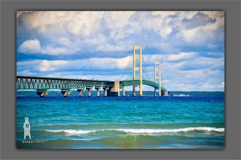Mackinac Bridge Photography Prints, Mackinaw City MI, Upper Peninsula