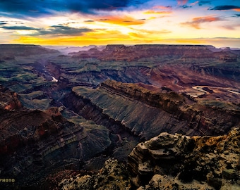 Lipan Point Sunset - Grand Canyon Fine Art Prints - Landscape Photography by Bear8Photo