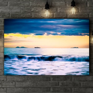 Coronado Beach, CA - Seascape Sunset Decor - Available as Paper, Canvas, & Metal Fine Art Prints immagine 6