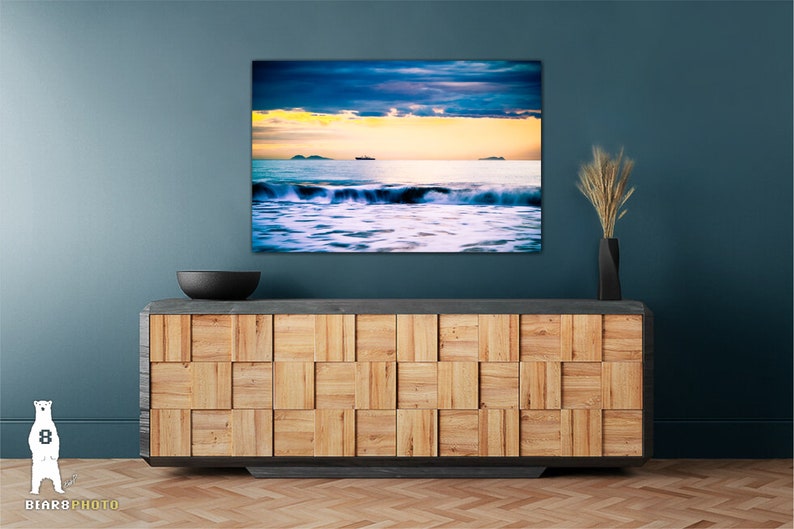 Coronado Beach, CA - Seascape Sunset Decor - Available as Paper, Canvas, & Metal Fine Art Prints immagine 7