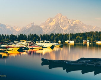 Grand Teton National Park Print: Colter Bay Lake, Mountain Photography