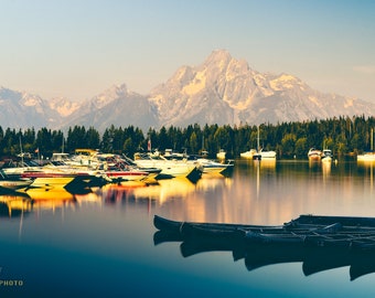 Colter Bay, Grand Teton National Park, Lake House Decor, Cabin Art Print, Mountain Photography, Camping Lover Gifts