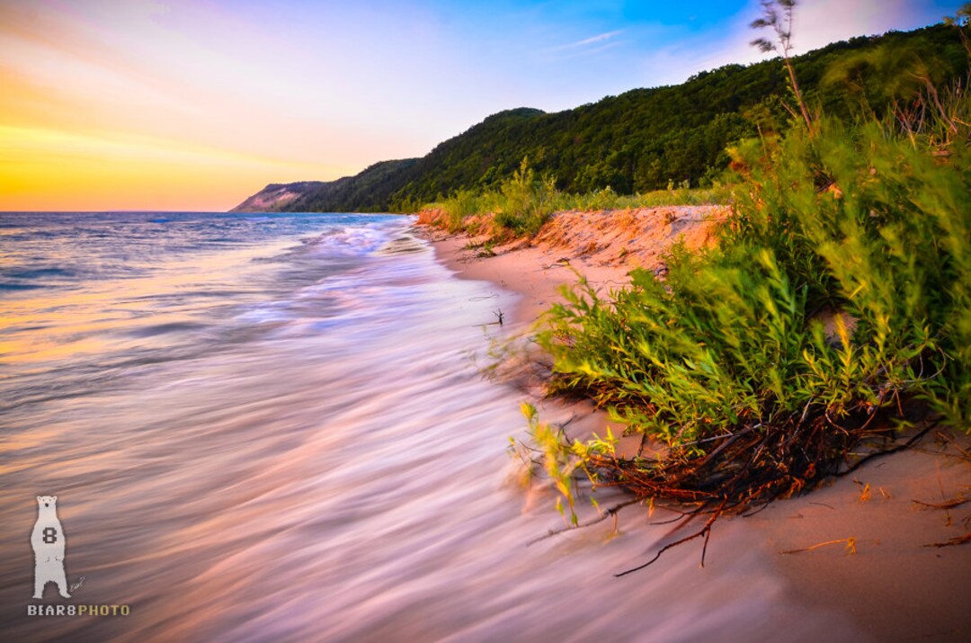 Lake Michigan Sunset Print: Sleeping Bear Dunes Photography - Etsy