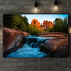 Cathedral Rock seen from Oak Creek, Sedona AZ, Red Rocks Photography Available as Archival Paper, Canvas, & Metal Fine Art Prints image 2