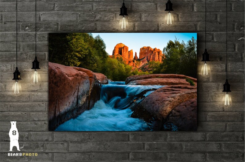 Cathedral Rock seen from Oak Creek, Sedona AZ, Red Rocks Photography Available as Archival Paper, Canvas, & Metal Fine Art Prints image 2