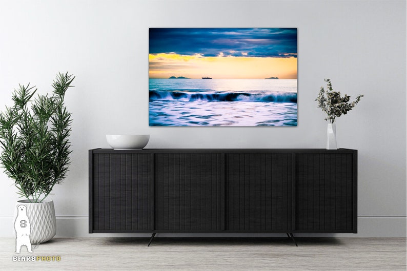Coronado Beach, CA - Seascape Sunset Decor - Available as Paper, Canvas, & Metal Fine Art Prints immagine 4