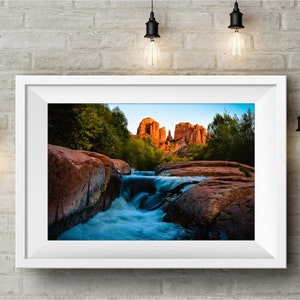 Cathedral Rock seen from Oak Creek, Sedona AZ, Red Rocks Photography Available as Archival Paper, Canvas, & Metal Fine Art Prints image 4